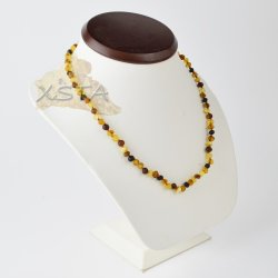 Amber natural necklace raw mix beads